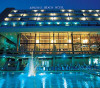 The Pool and Hotel by night at the Amathus Beach Hotel. Click to enlarge this photograph