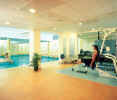 Indoor Pool and Gym at the Kapetanios Limassol Hotel 