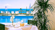 The Dinning Room at the Atlantica Balmyra Beach Hotel overlooking the Pool and Sea