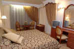 Bedroom of the One Bedroom Executive Suite at the Kanika Pantheon Hotel in Limassol