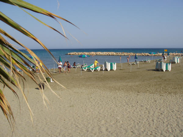 Larnaca Cyprus Beach. lenios beach hotel larnaka