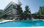 Swimming Pool at the Makris Hotel in Kakopetria Village, Cyprus.