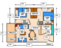 Floor Plan of a Standard Two Bedroom Apartment. Click to enlarge